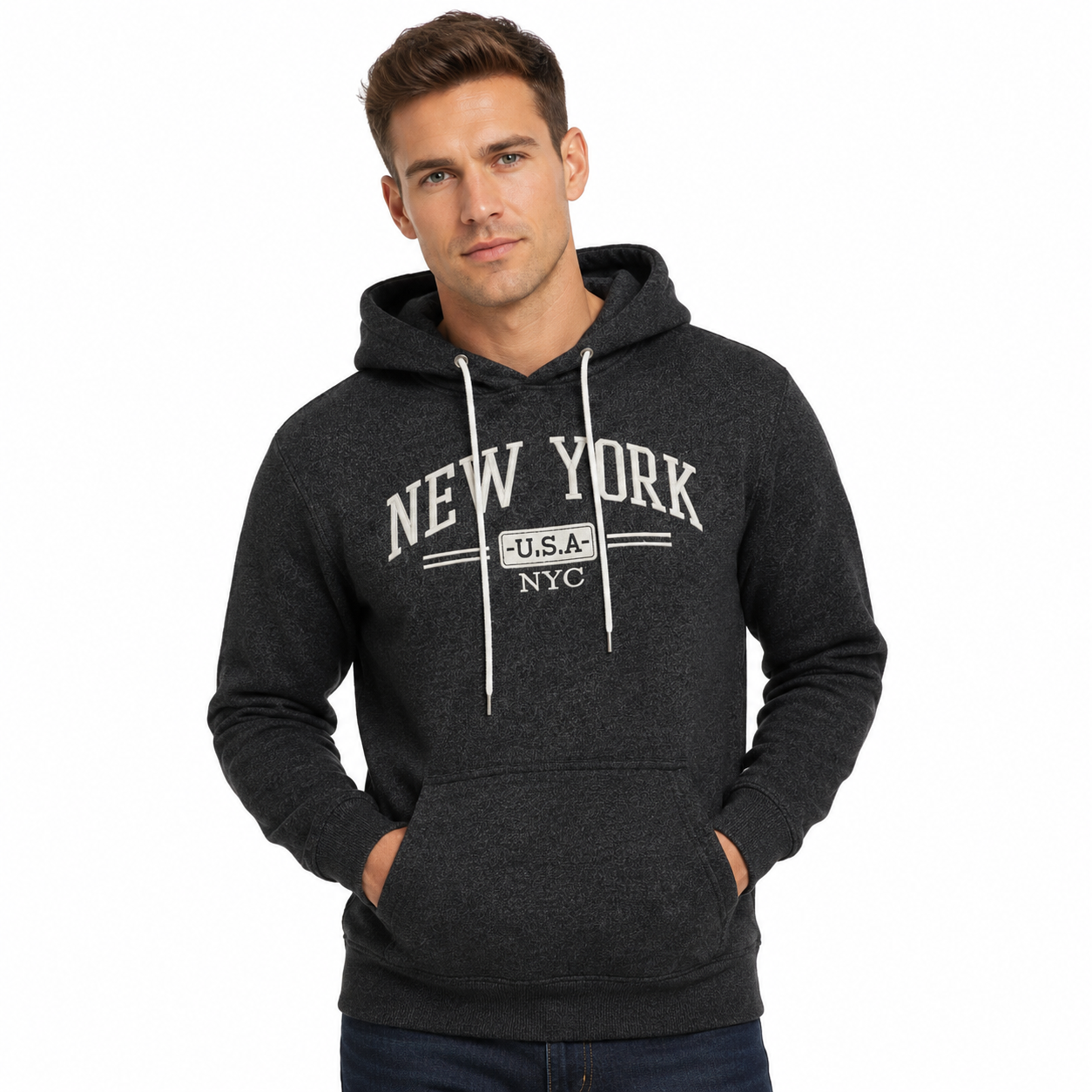 New York City Pullover Hoodie, Unisex Streetwear Sweatshirt, USA MARS FASHION