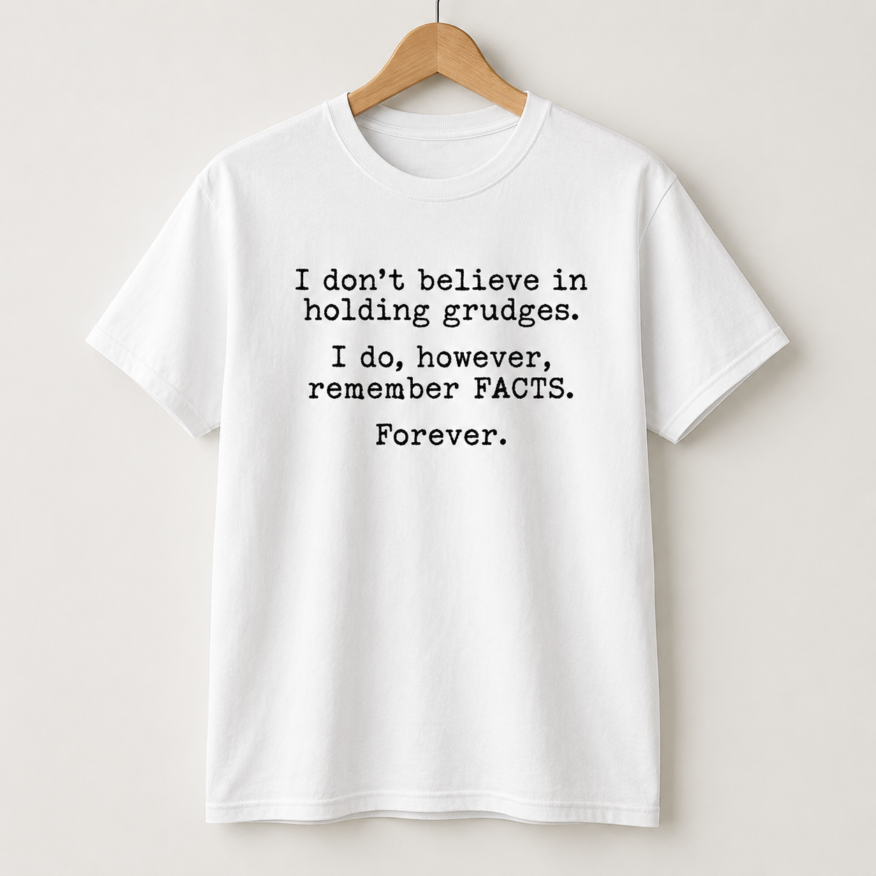 I Remember Facts Forever Funny T-Shirt Sarcastic Novelty Graphic Tee for Men