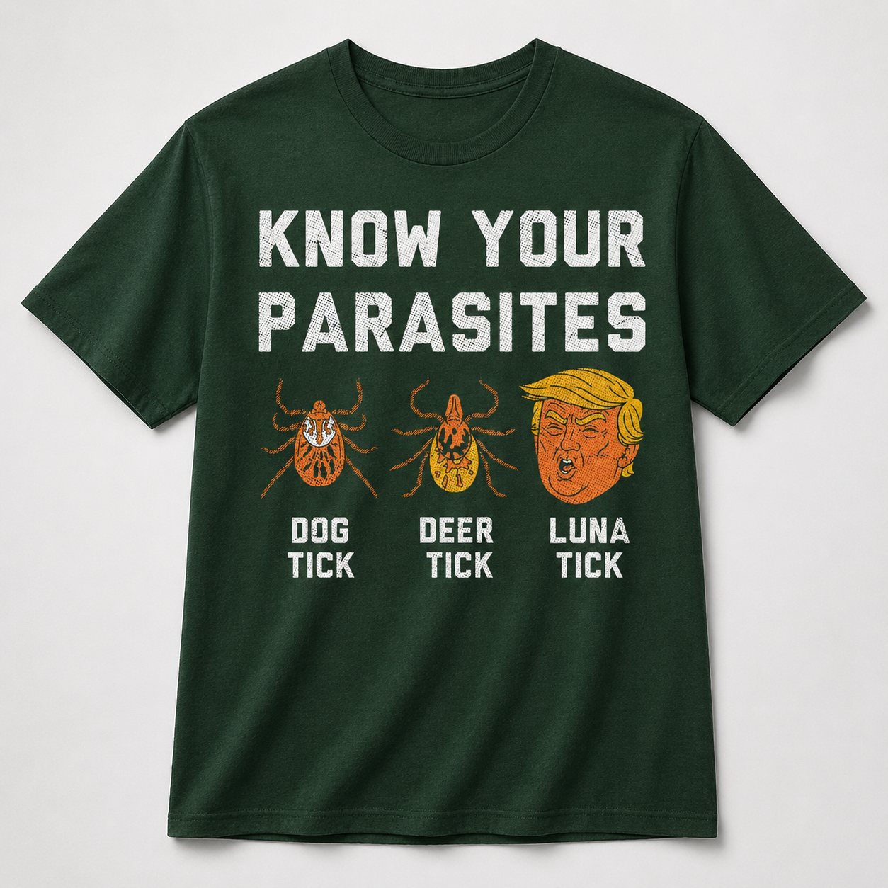 Know Your Parasites Funny T-Shirt Sarcastic Anti Political Graphic Tee for Men