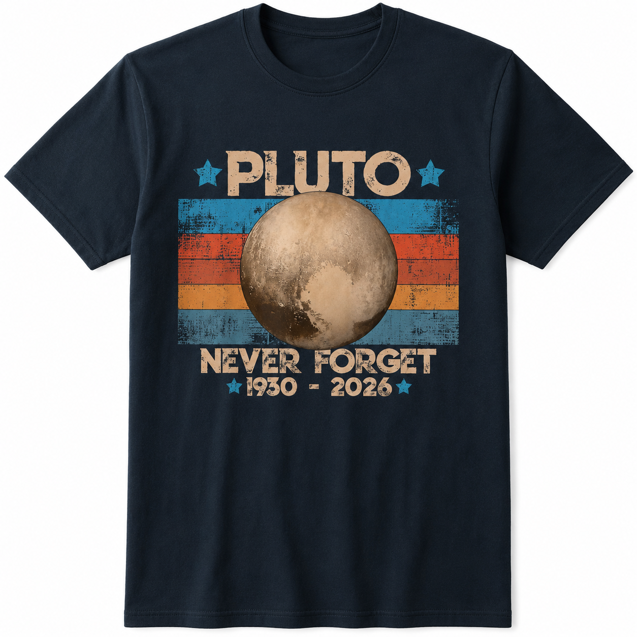 Retro Astronomy Space T-Shirt Vintage Solar System Graphic Tee Men's S-5XL