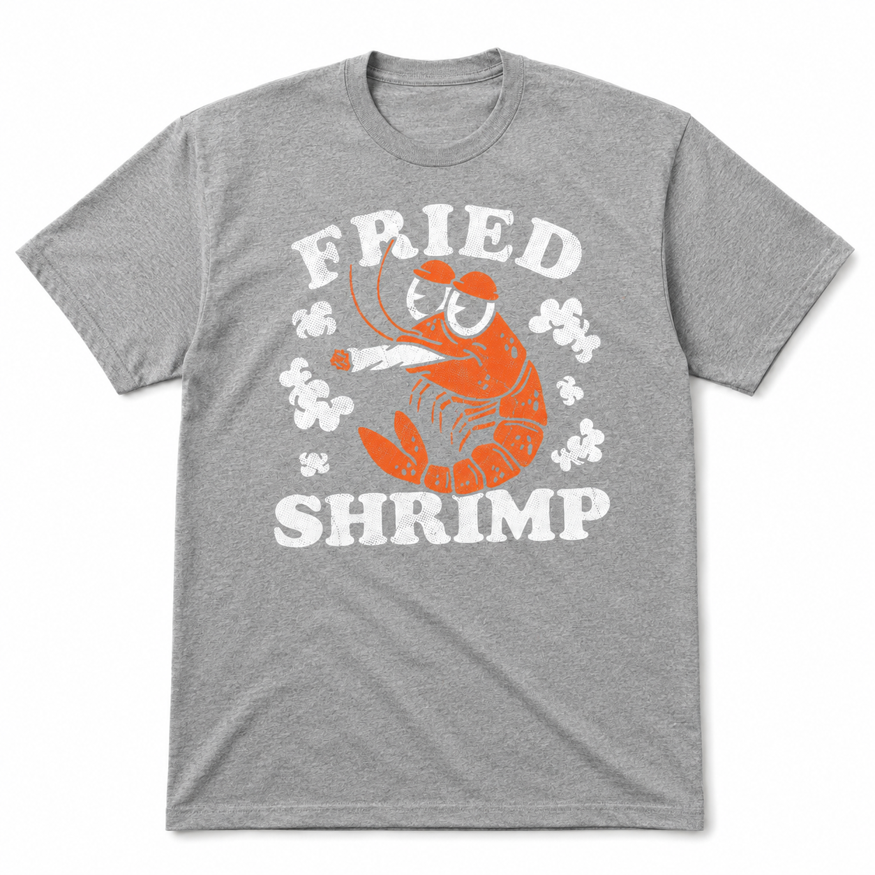 Fried Shrimp Funny T-Shirt for Men Sarcastic 420 Graphic Novelty Joke Tee