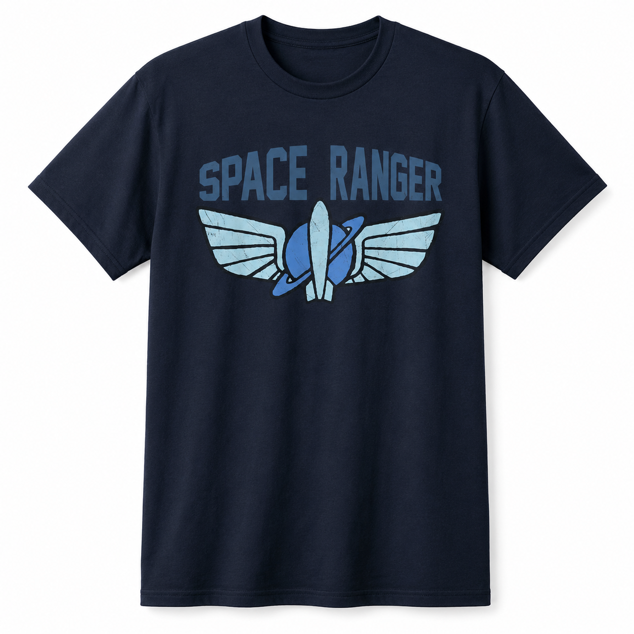 Retro Rocket Wings Graphic T-Shirt Vintage Space Explorer Tee Men's S-5XL