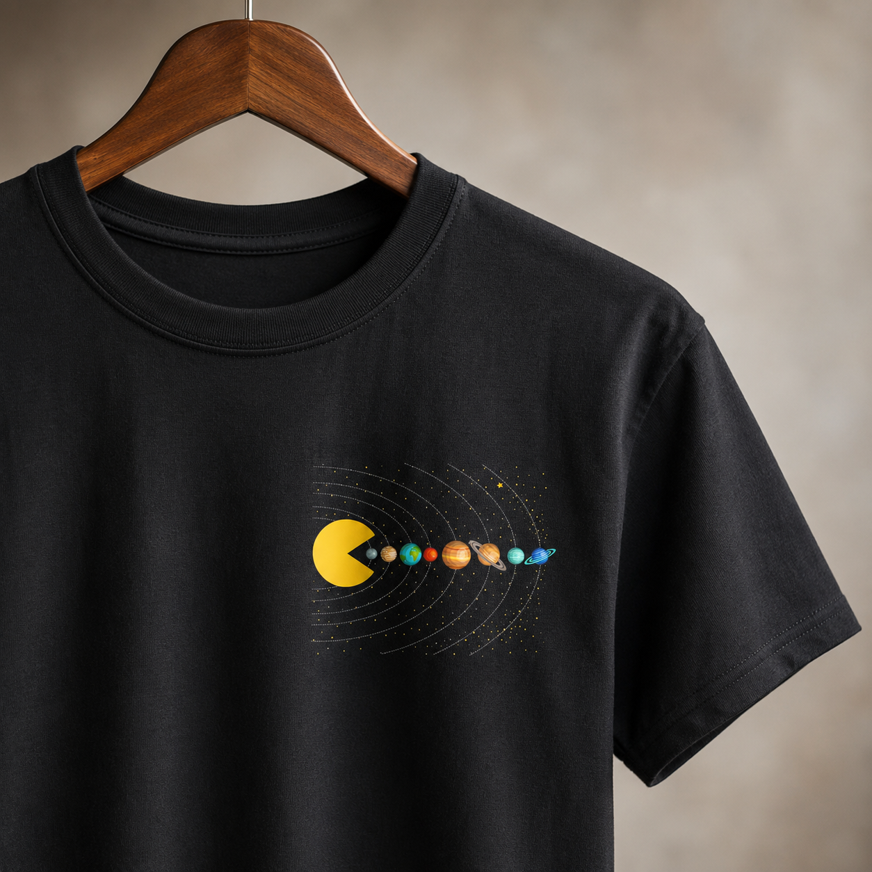 Solar System Astronomy T-Shirt Funny Space Gamer Graphic Tee Men's S-5XL