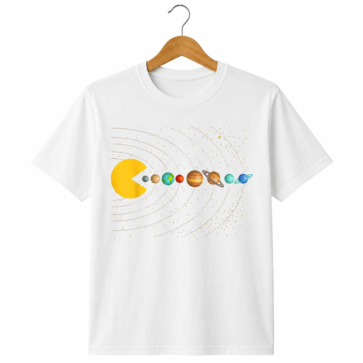 Funny Solar System Space Arcade Gamer Youth Graphic T-Shirt Boys Tee S-XL