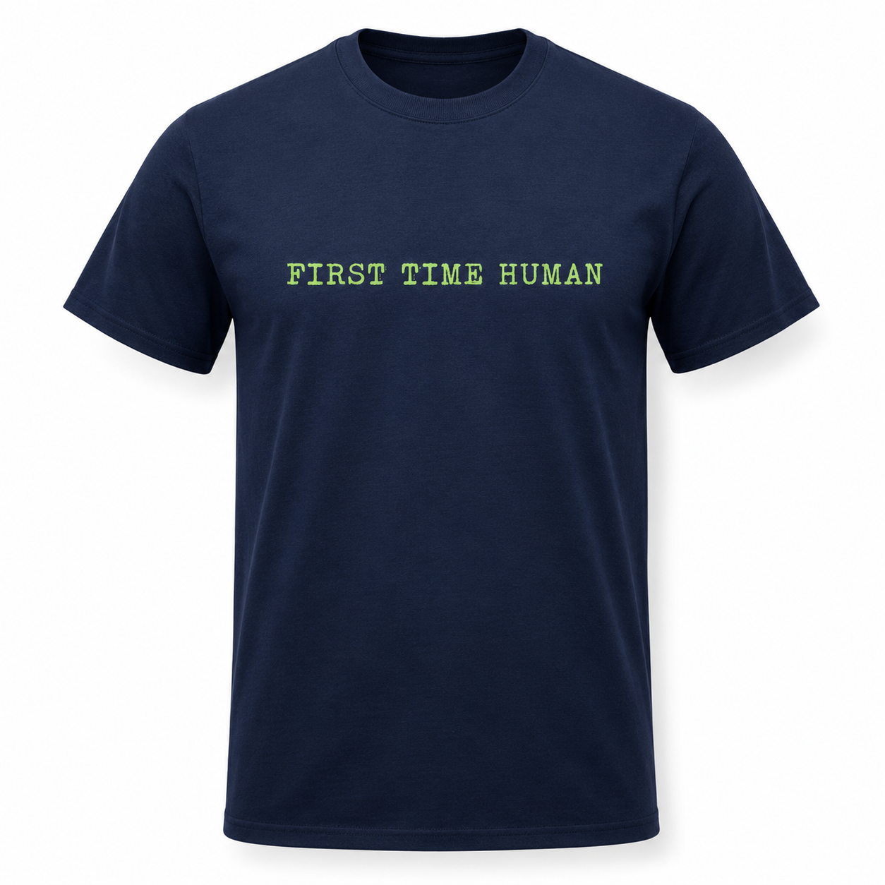 eBay Title: First Time Human Funny T-Shirt for Men Sarcastic Graphic Novelty Tee