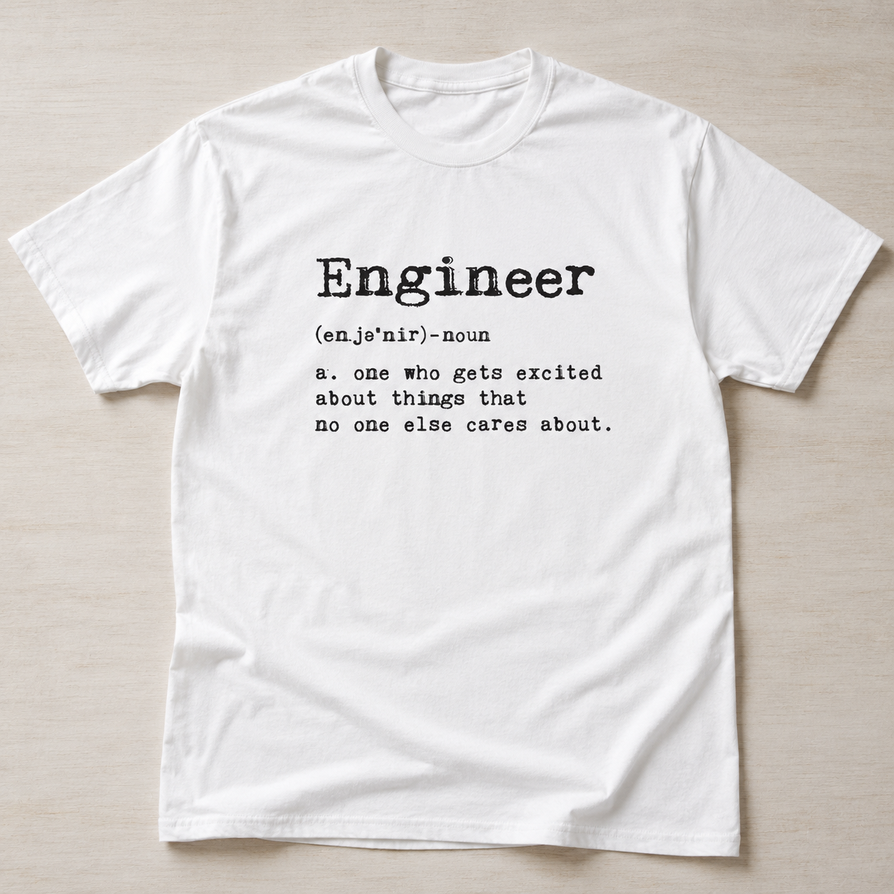 Men's Engineer Definition T-Shirt Funny Sarcastic Science Graphic Tee