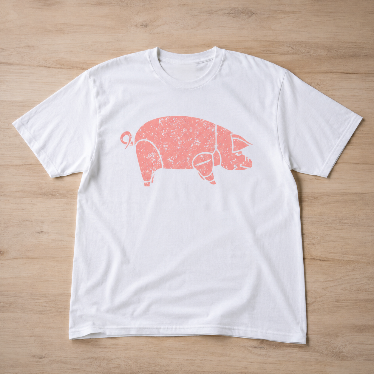 Retro Flying Pig Psychedelic Rock T-Shirt Vintage 70s Graphic Tee Unisex S-2XL