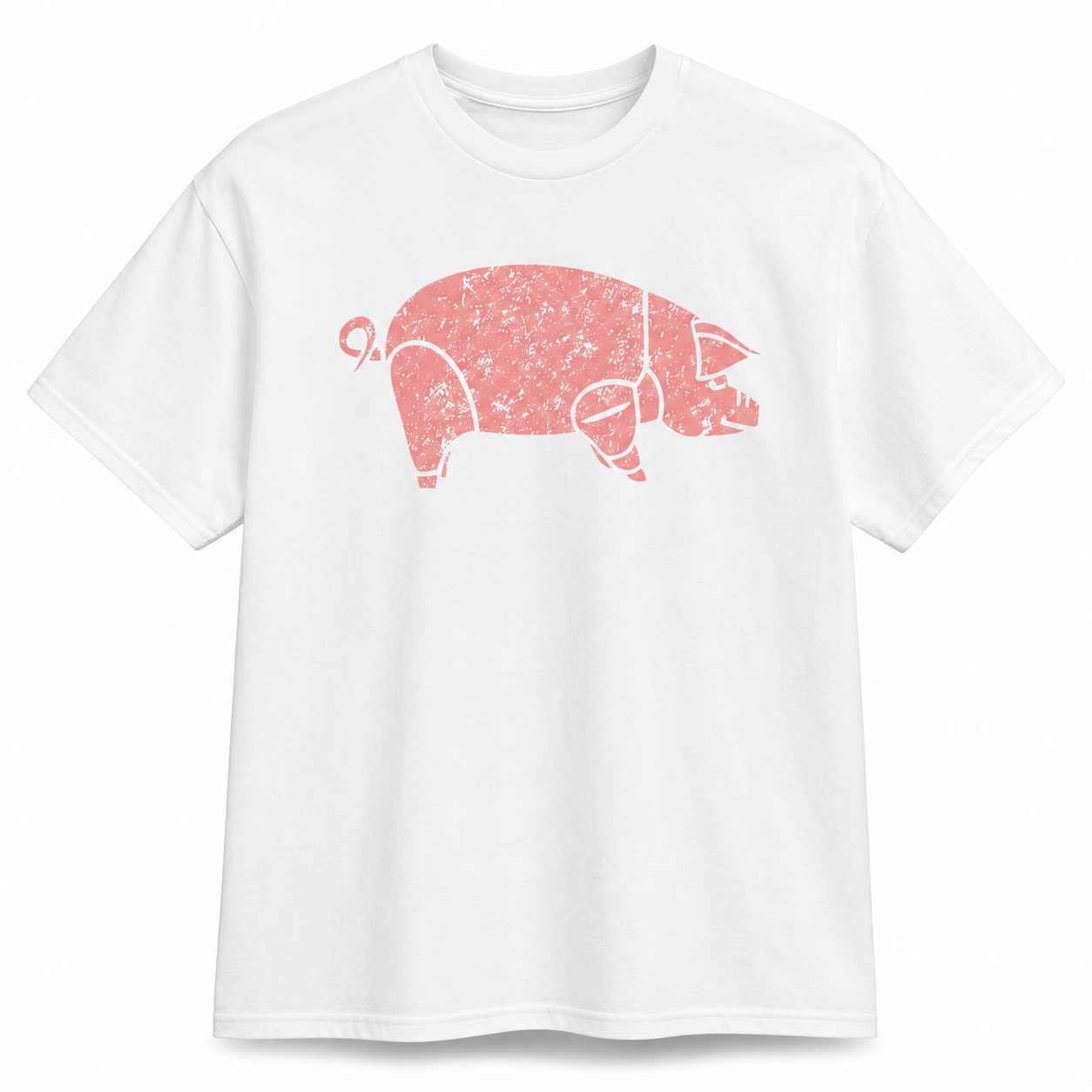 Retro Flying Pig Psychedelic Rock T-Shirt Vintage 70s Graphic Tee Unisex S-2XL