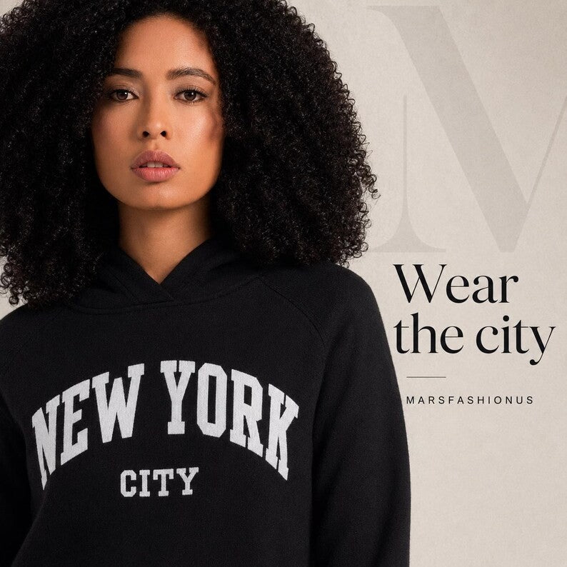 New York City Crewneck Sweatshirt, Unisex Streetwear Pullover Sweater