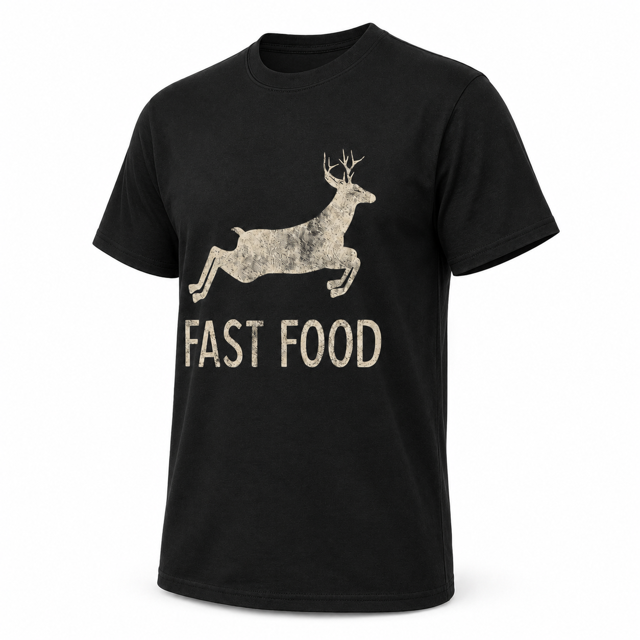 Mens Fast Food Funny T-Shirt Deer Hunting Season Graphic Novelty Tee for Men