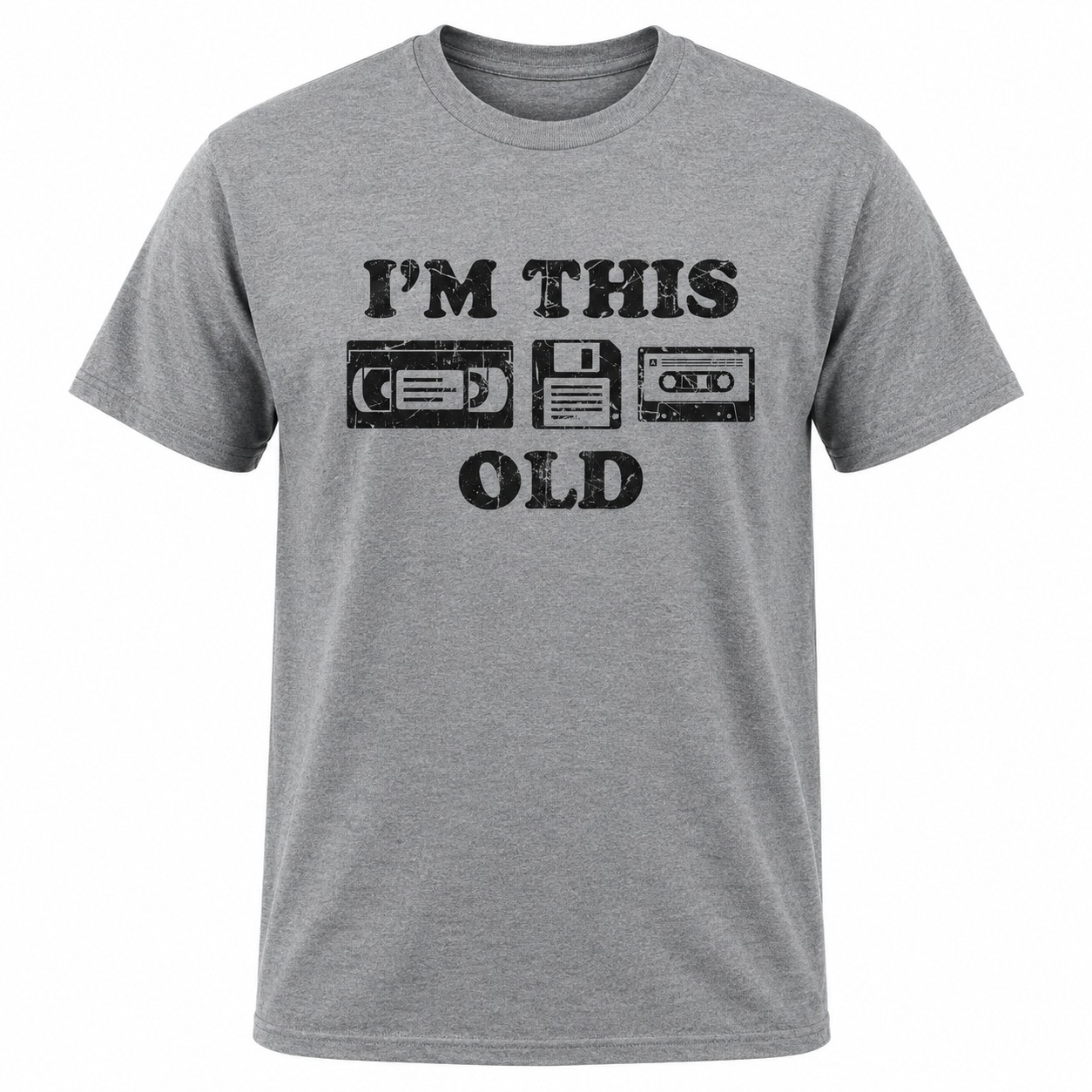 Mens Im This Old Funny T-Shirt Retro Video Tape Sarcastic Graphic Novelty Tee
