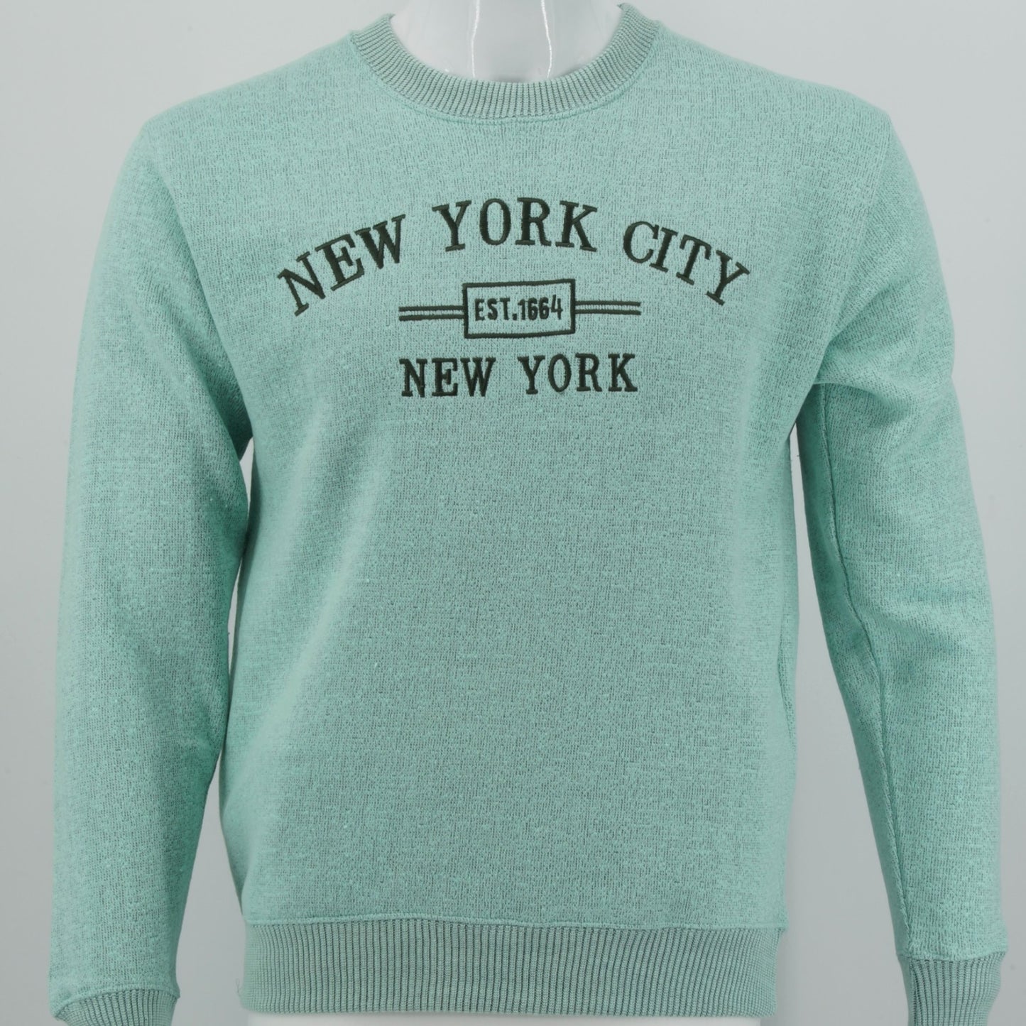 New York City Embroidered Crewneck Sweatshirt, Minimalist NYC Souvenir Pullover