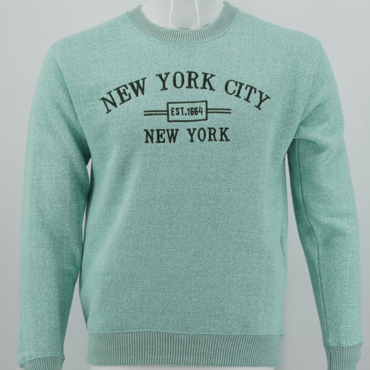 New York City Embroidered Crewneck Sweatshirt, Minimalist NYC Souvenir Pullover