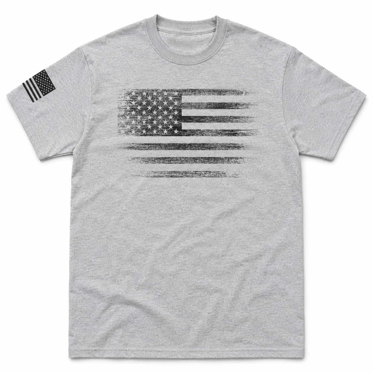 USA Distressed Flag T-Shirt Patriotic American Flag Graphic Tee Men's S-5XL