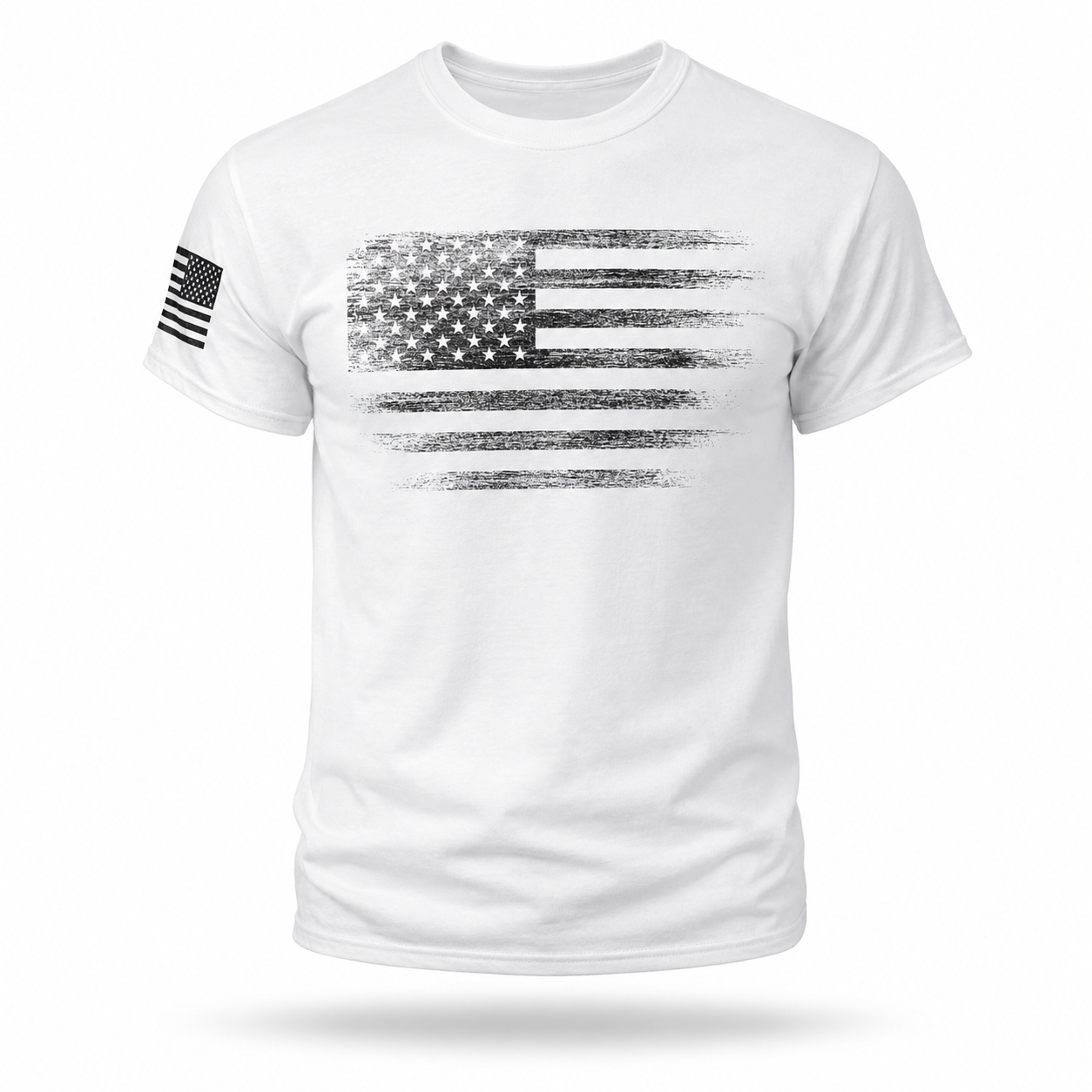 USA Distressed Flag T-Shirt Patriotic American Flag Graphic Tee Men's S-5XL