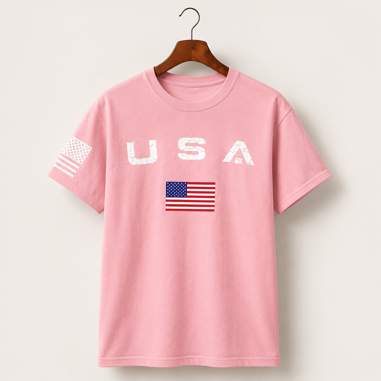 USA Flag Patriotic T-Shirt American Flag Graphic Tee Men's Cotton S-5XL
