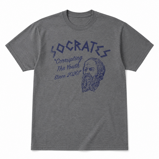 Men's Funny Socrates T-Shirt Sarcastic Philosophy Graphic Novelty Tee