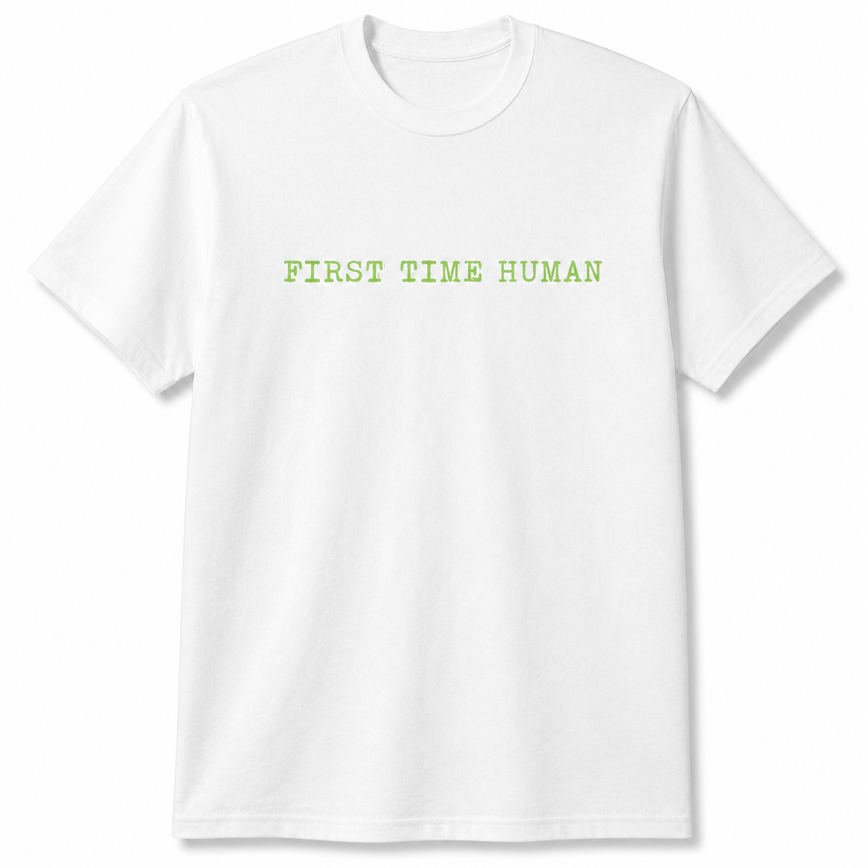 eBay Title: First Time Human Funny T-Shirt for Men Sarcastic Graphic Novelty Tee