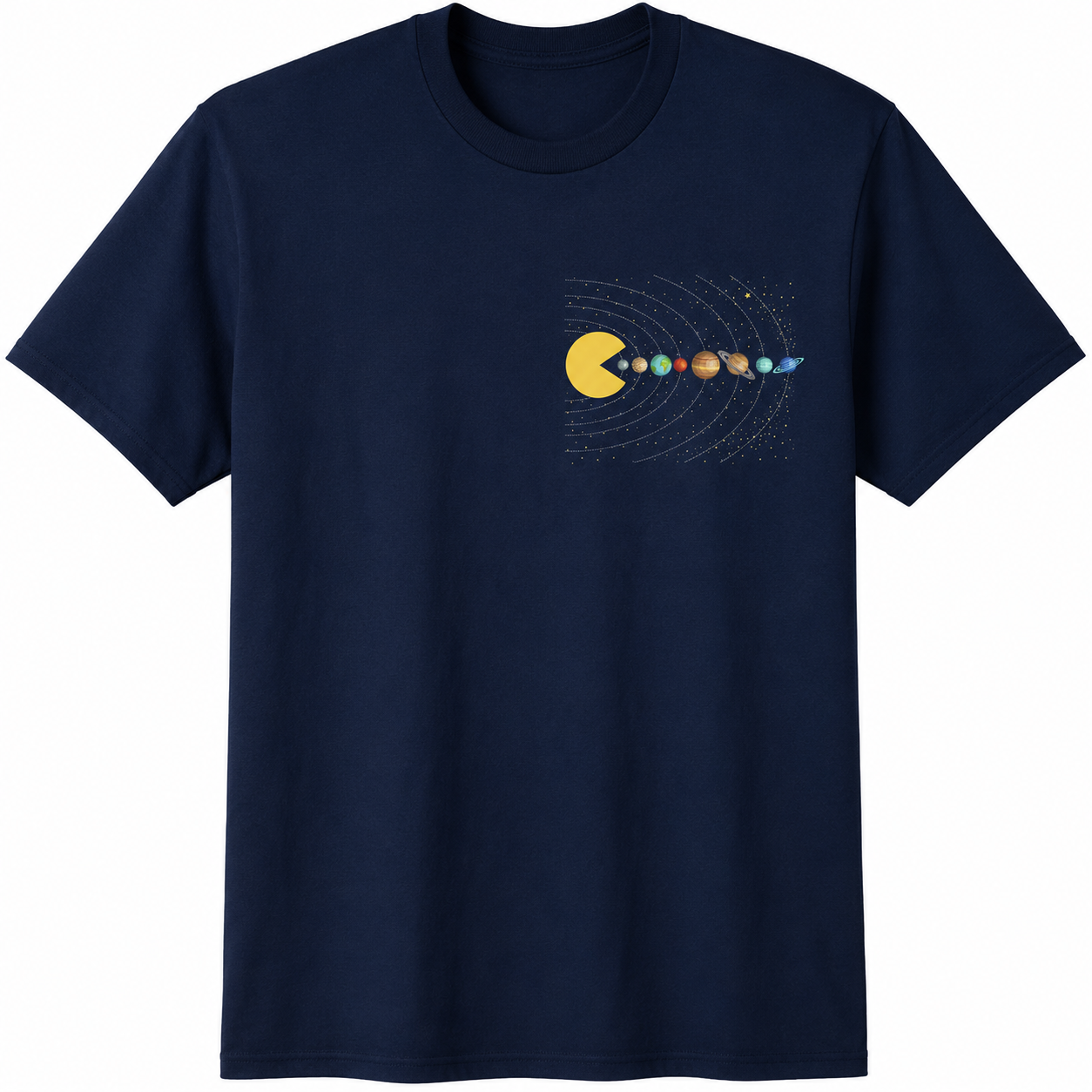 Solar System Astronomy T-Shirt Funny Space Gamer Graphic Tee Men's S-5XL