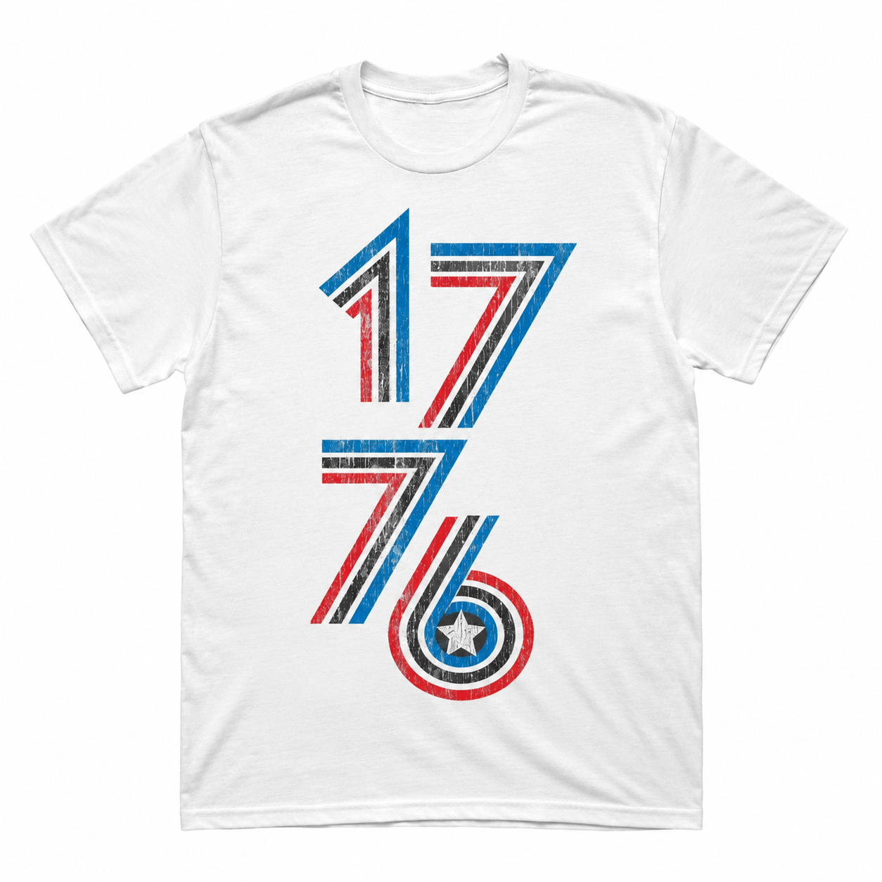 Men's 1776 Stripes T-Shirt Patriotic American Fourth of July Graphic Tee
