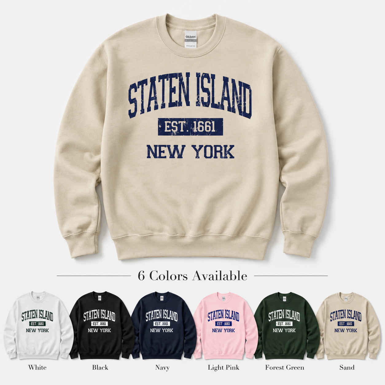Staten island Est. 1661 Men's T-Shirt, Sweatshirt, Hoodie at wholesale price
