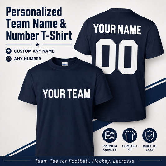 Custom Team Name & Number T-Shirt Personalized Baseball Football Softball Jersey