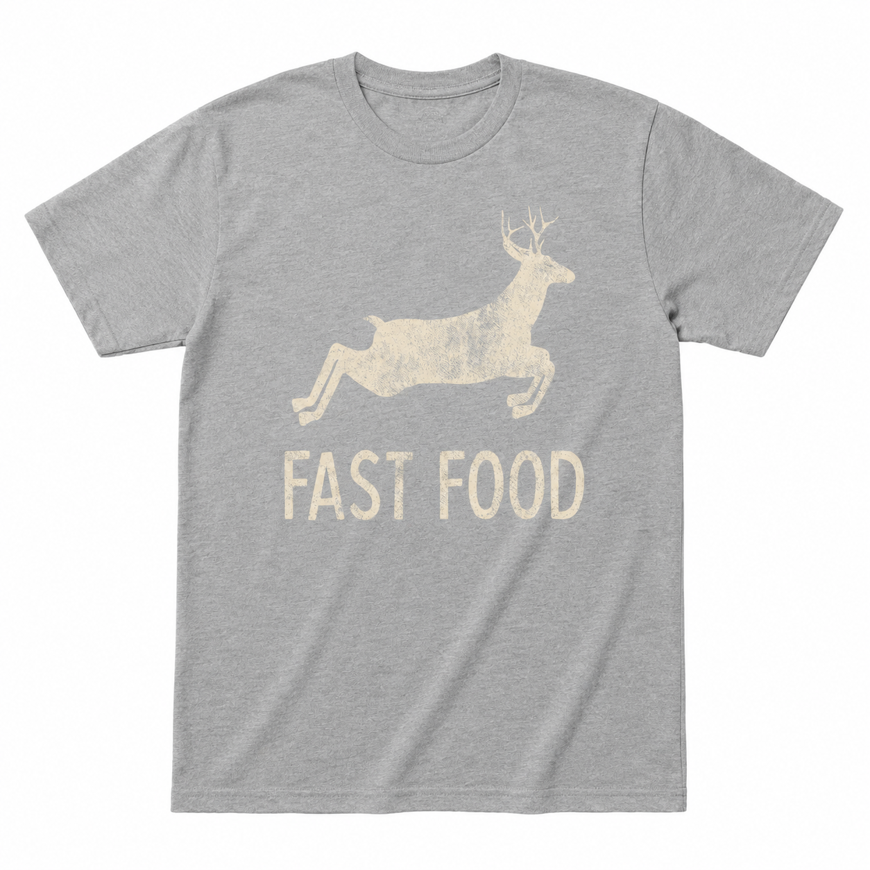 Mens Fast Food Funny T-Shirt Deer Hunting Season Graphic Novelty Tee for Men