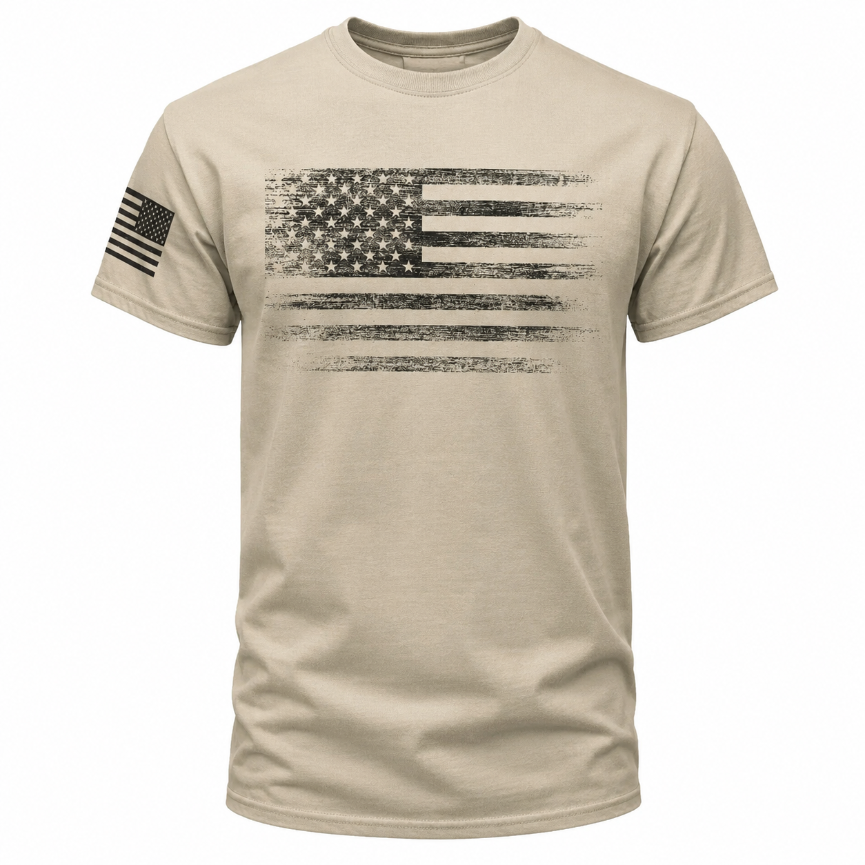 USA Distressed Flag T-Shirt Patriotic American Flag Graphic Tee Men's S-5XL