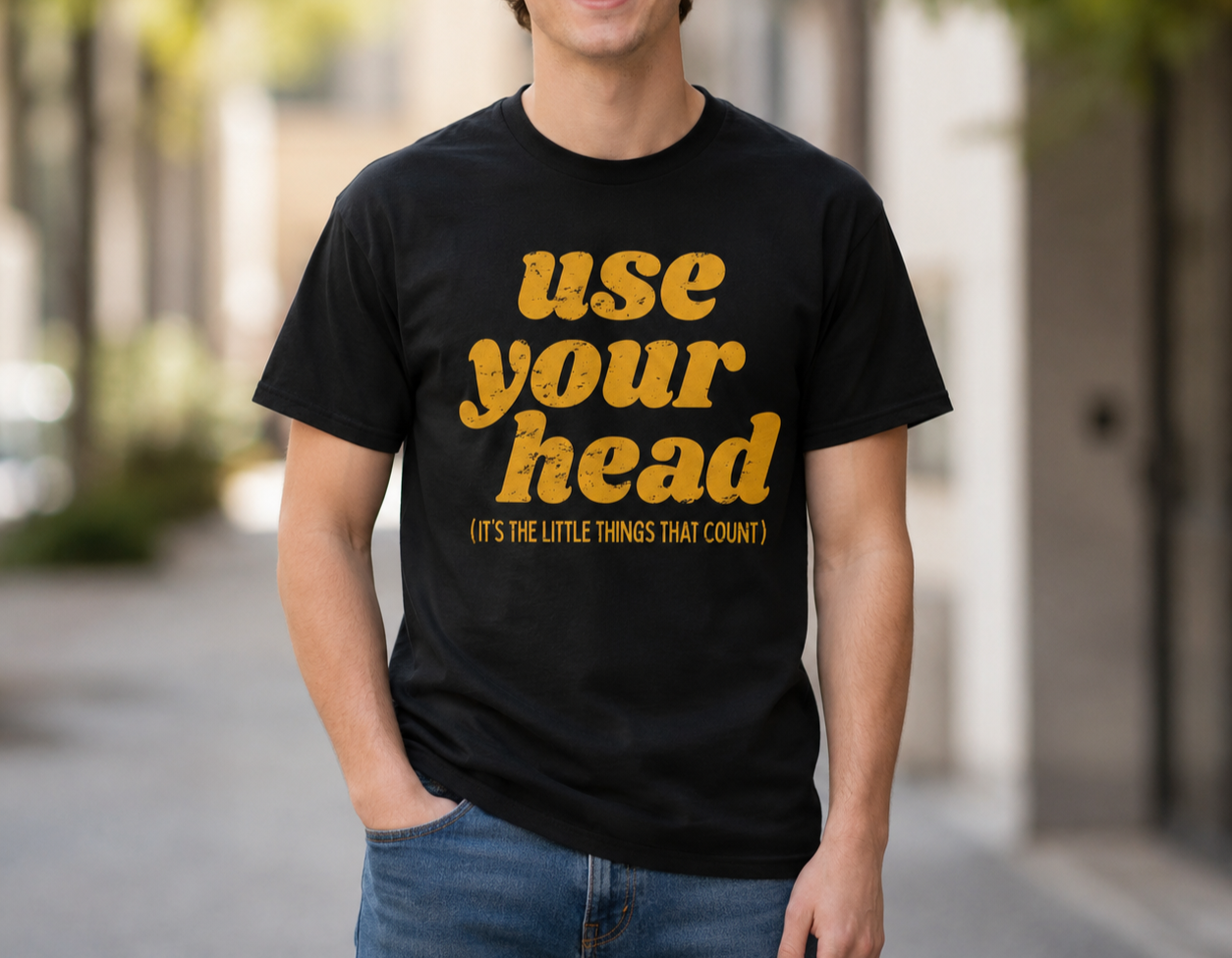 Use Your Head Funny T-Shirt for Men Sarcastic Graphic Novelty Tee Gift