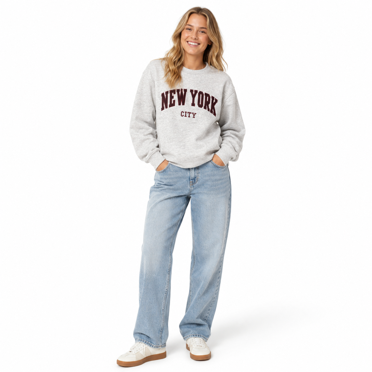 New York City Chenille Varsity Sweatshirt, Unisex College Style Pullover
