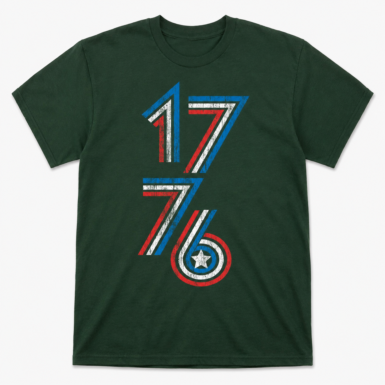 Men's 1776 Stripes T-Shirt Patriotic American Fourth of July Graphic Tee