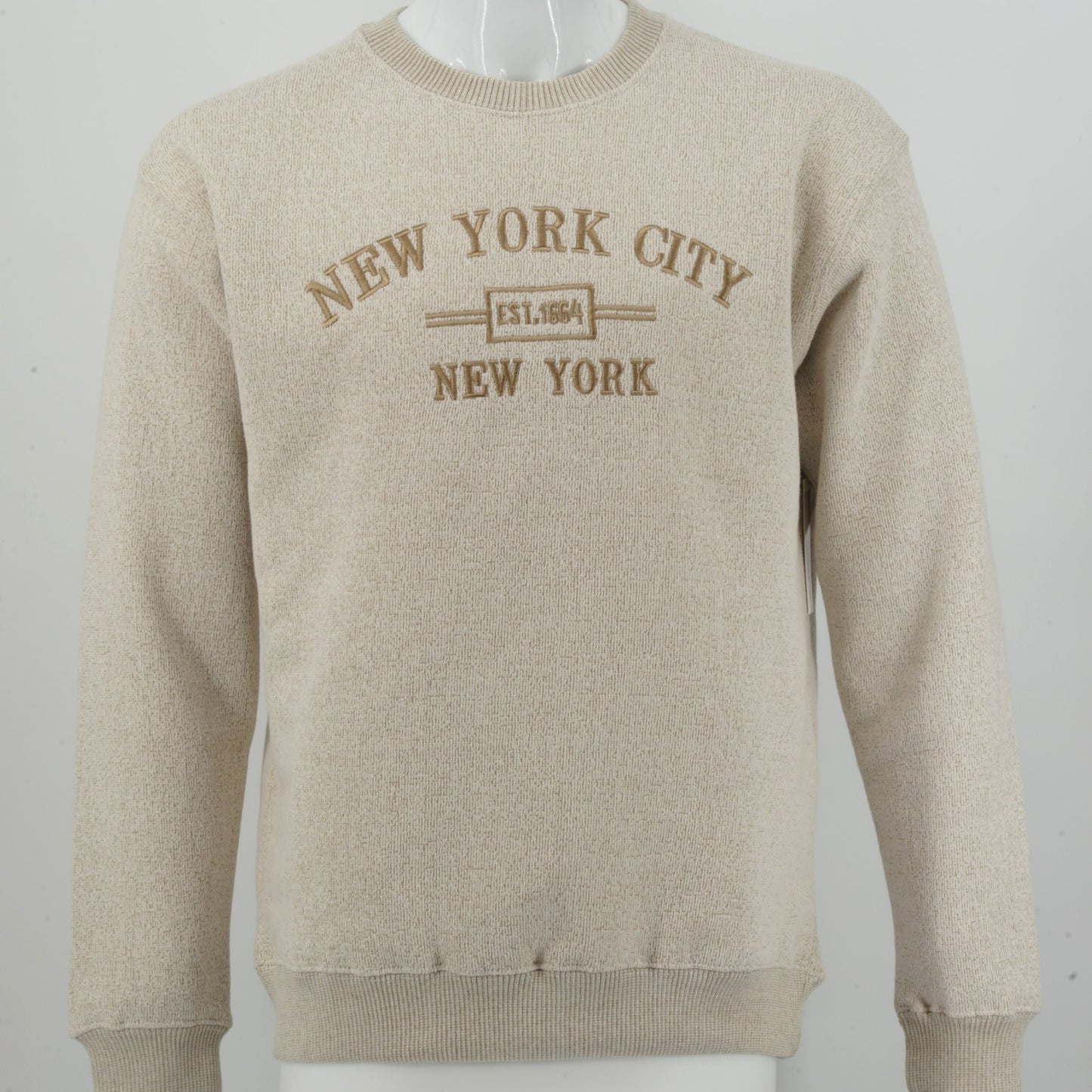 New York City Embroidered Crewneck Sweatshirt, Minimalist NYC Souvenir Pullover