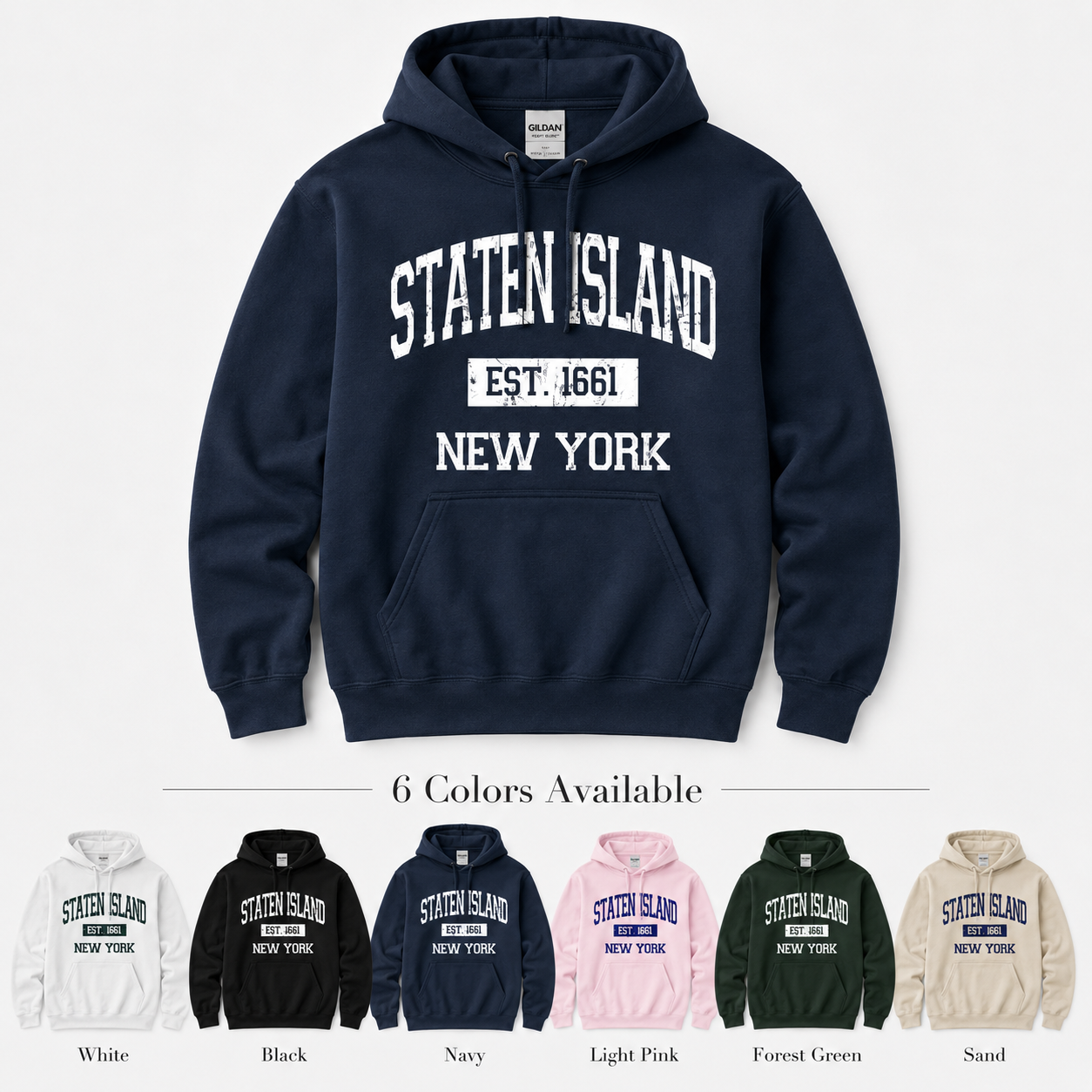 Staten island Est. 1661 Men's T-Shirt, Sweatshirt, Hoodie at wholesale price
