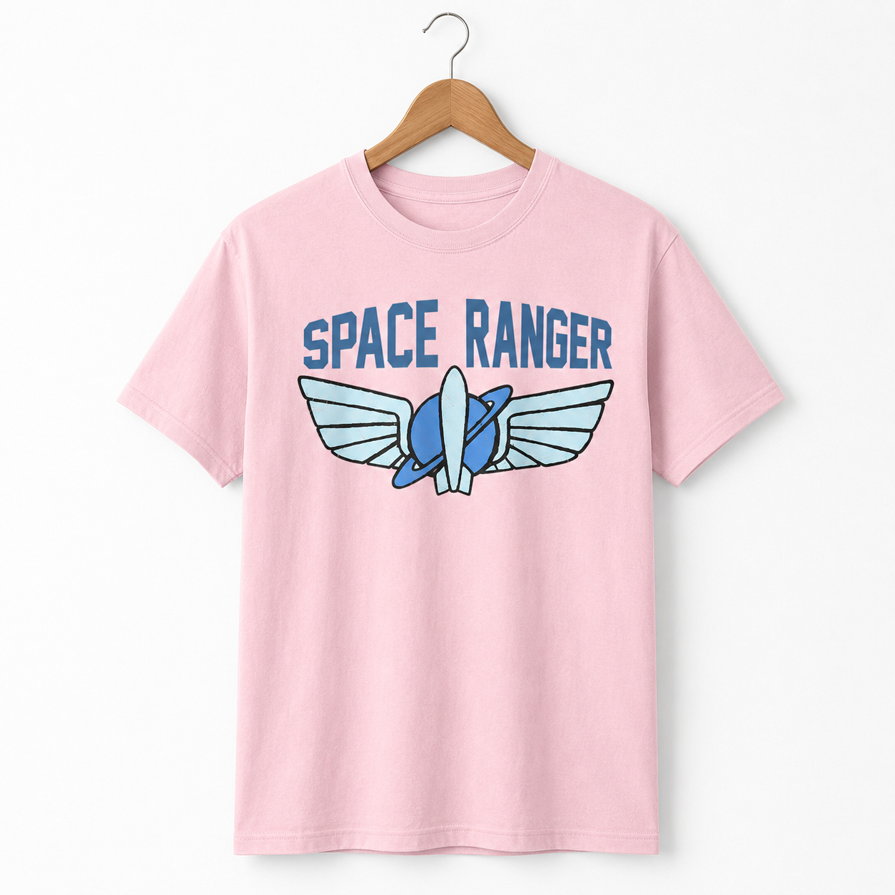Retro Rocket Wings Graphic T-Shirt Vintage Space Explorer Tee Men's S-5XL