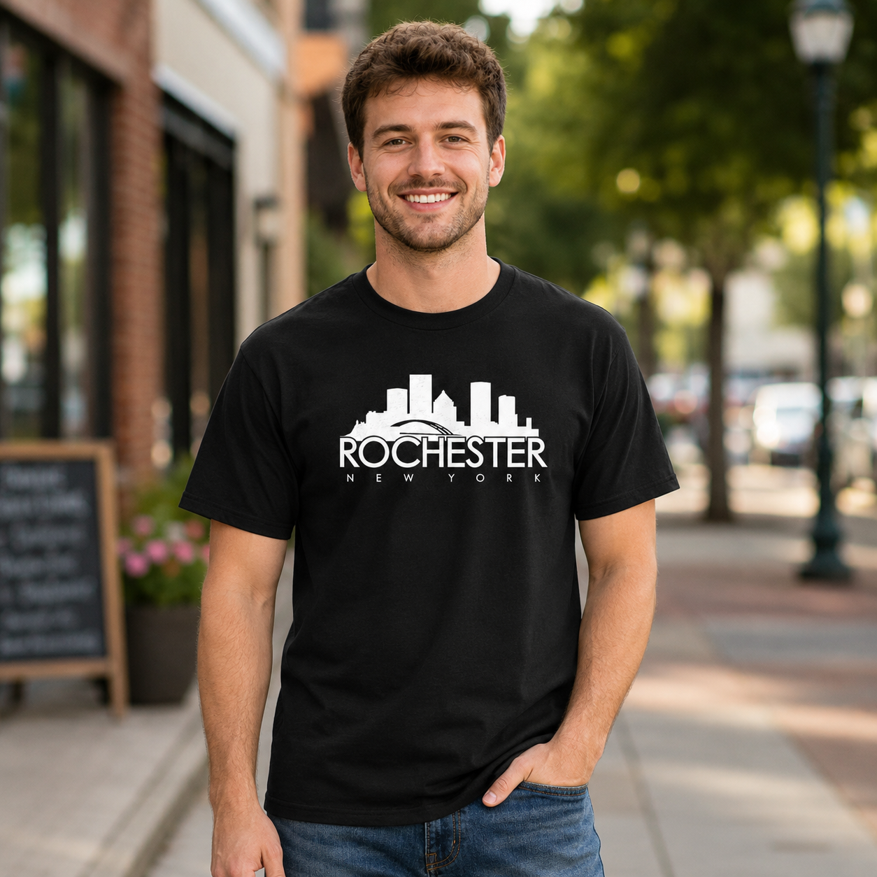 Men's Rochester New York T-Shirt NY Hometown Pride Graphic Tee City Shirt S-3XL