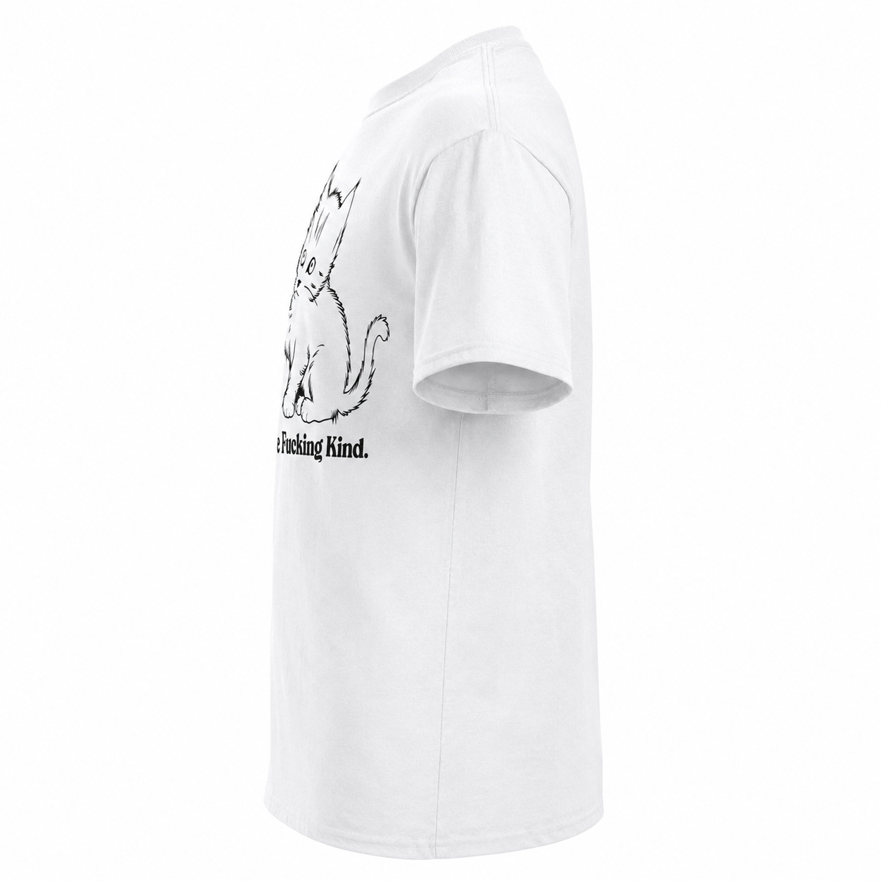 Be Kind Funny Cat T-Shirt for Men Sarcastic Kitten Graphic Novelty Tee Gift