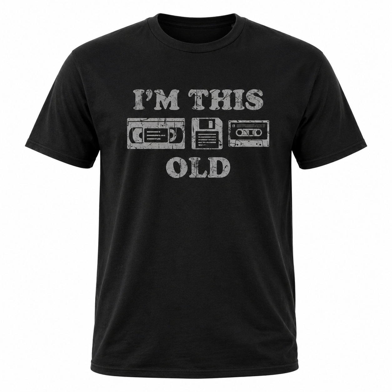 Mens Im This Old Funny T-Shirt Retro Video Tape Sarcastic Graphic Novelty Tee