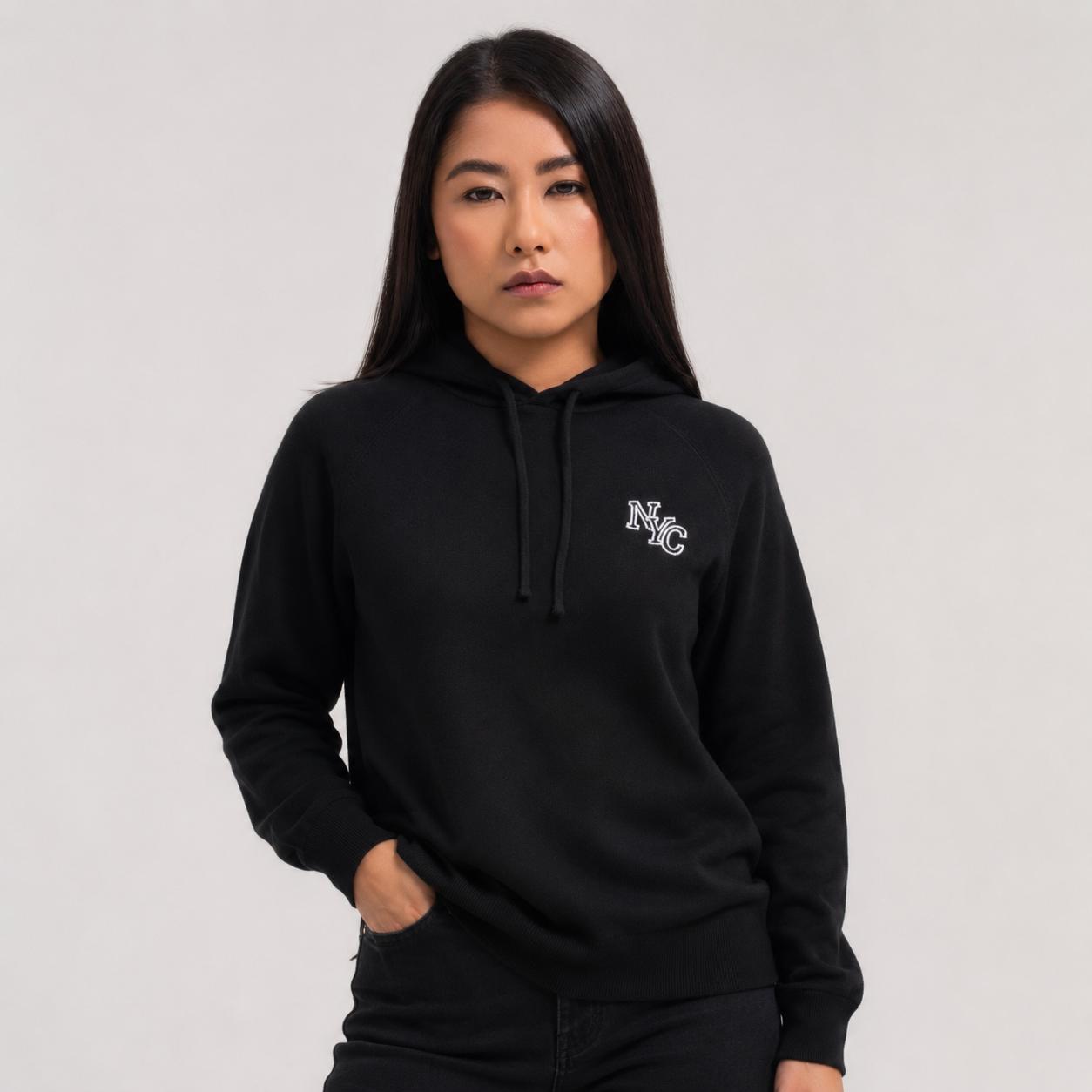 New York City Embroidered Pullover Hoodie, Fleece Sweatshirt, Unisex Streetwear