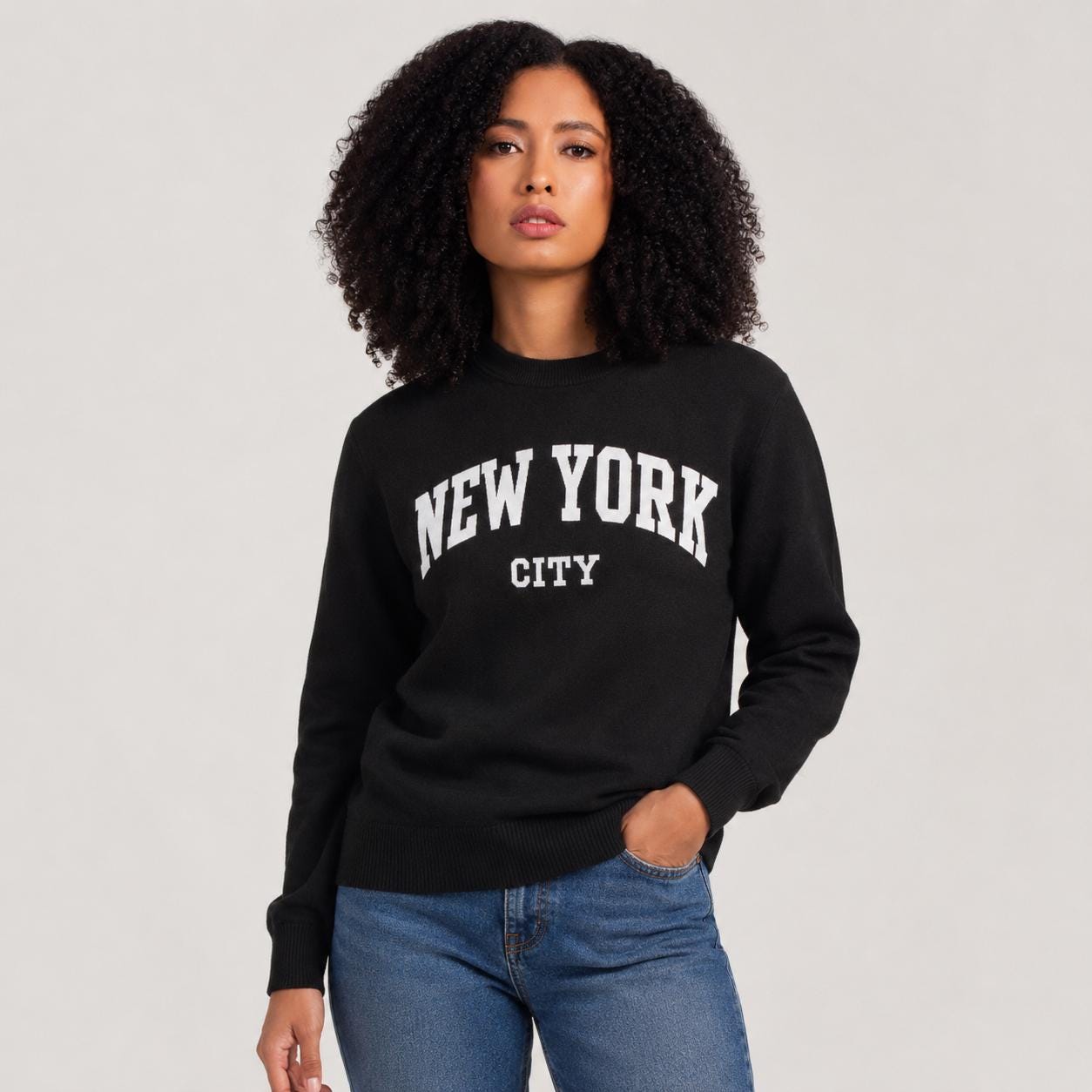 New York City Crewneck Sweatshirt, Unisex Streetwear Pullover Sweater