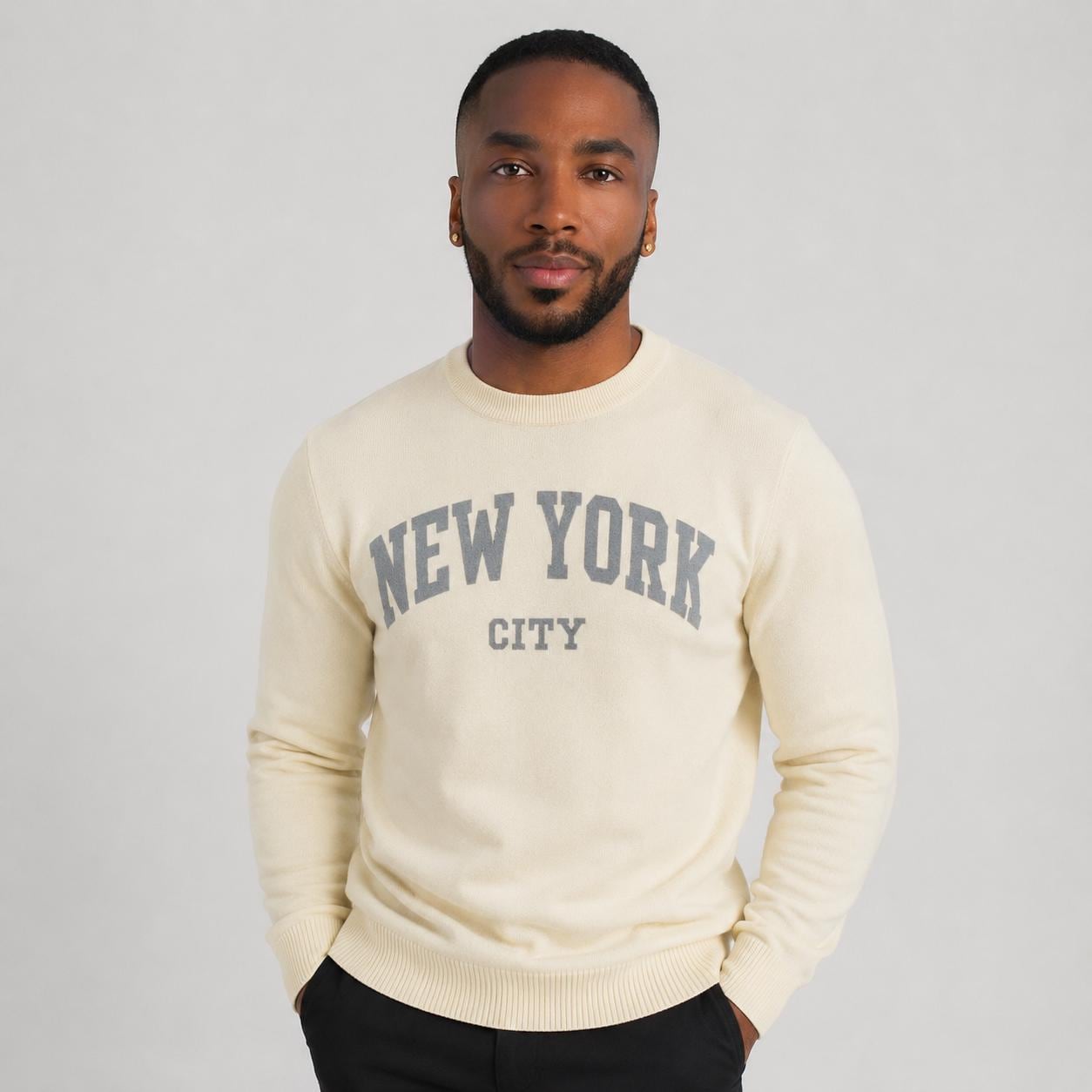 New York City Crewneck Sweatshirt, Unisex Streetwear Pullover Sweater