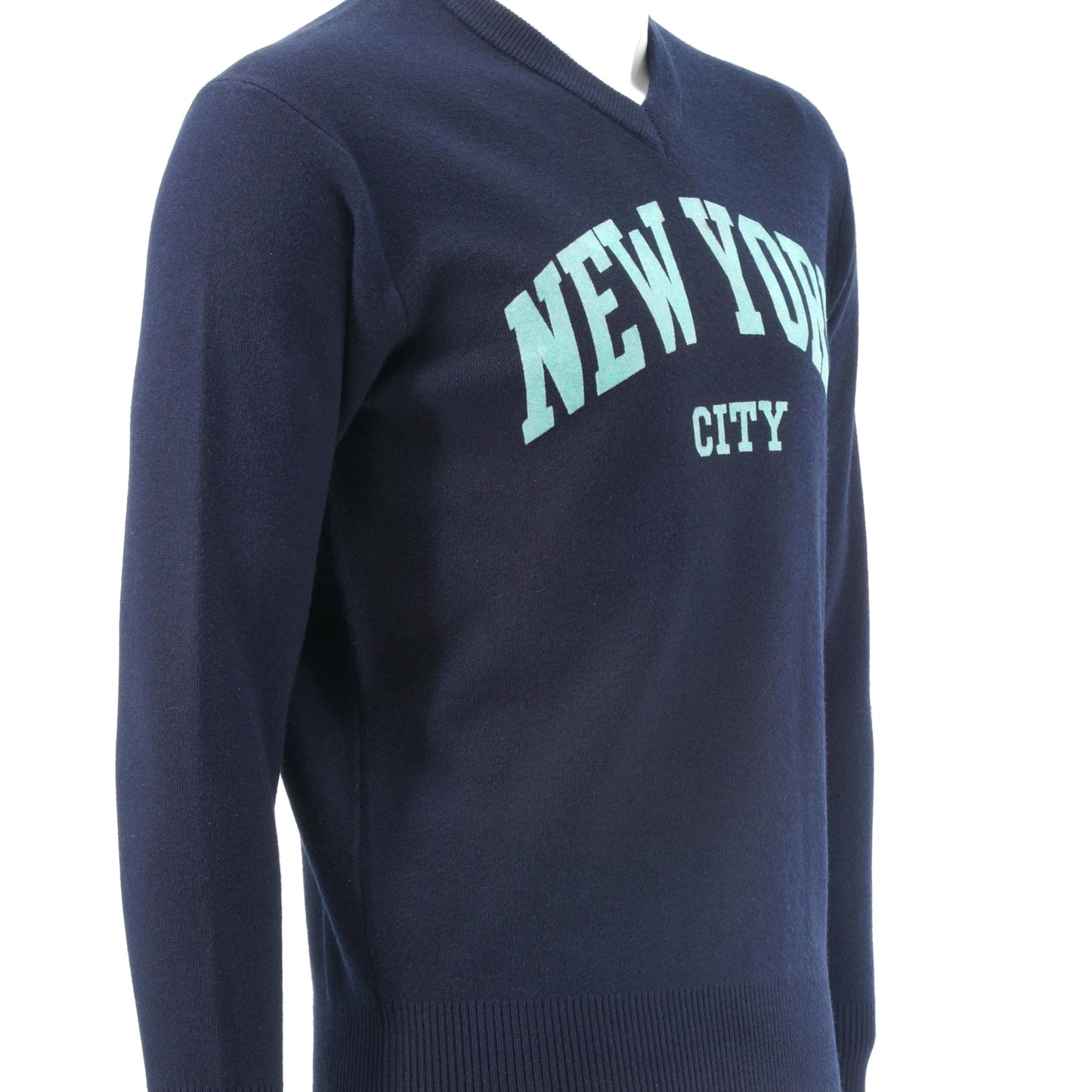 New York City V-Neck Pullover Sweater, Unisex Graphic Streetwear Top