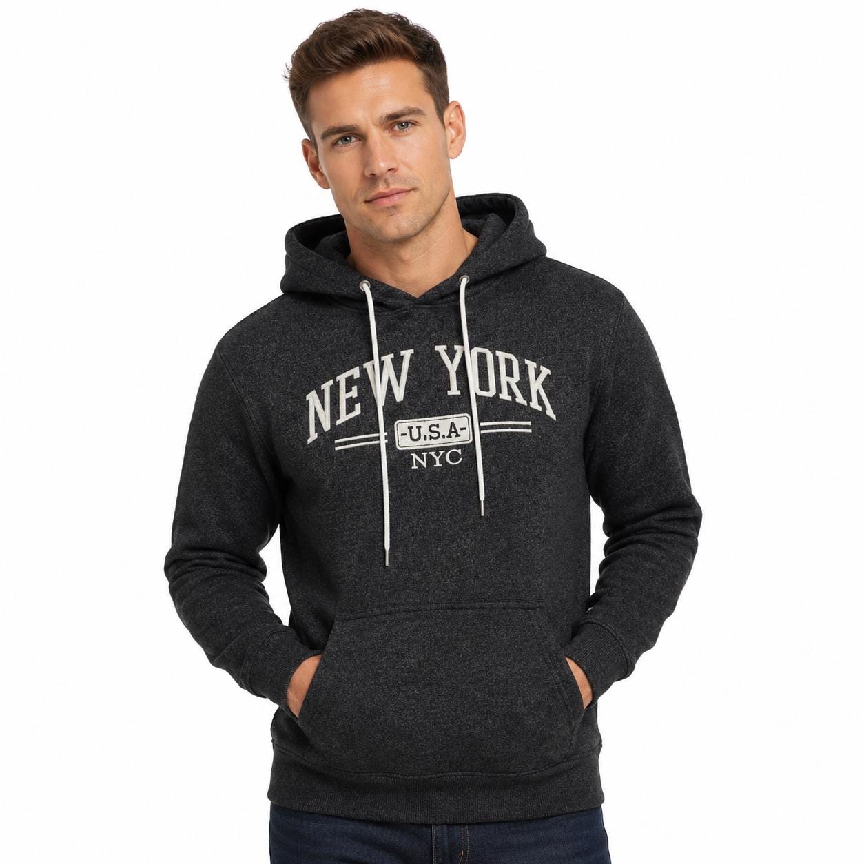 New York City Pullover Hoodie, Unisex Streetwear Sweatshirt, USA MARS FASHION