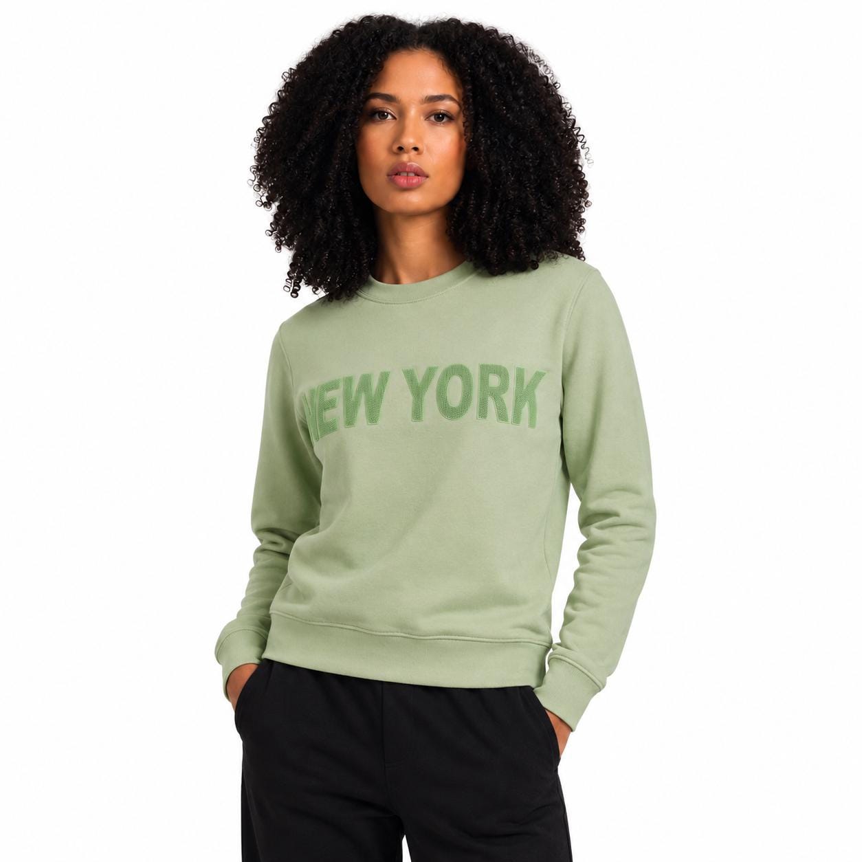 New York Graphic Sweatshirt, NYC Crewneck Pullover, Unisex Streetwear Sweater, Raised Rubber Top