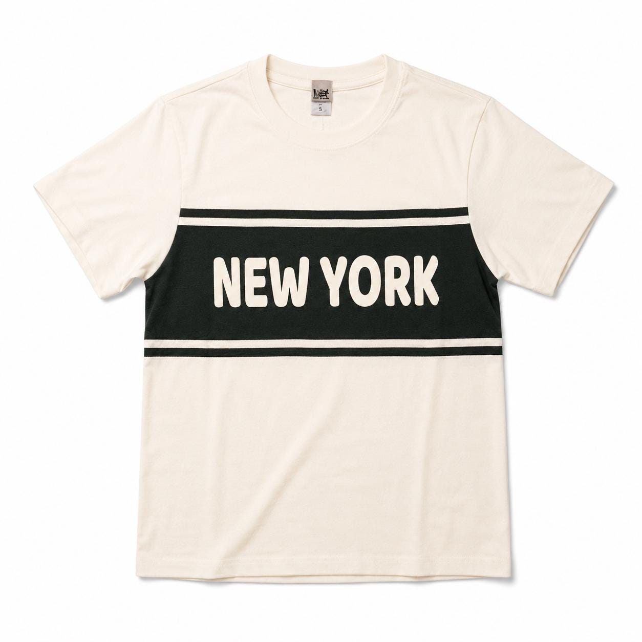 New York Retro Stripe Graphic T-Shirt, Men's Casual Streetwear Top