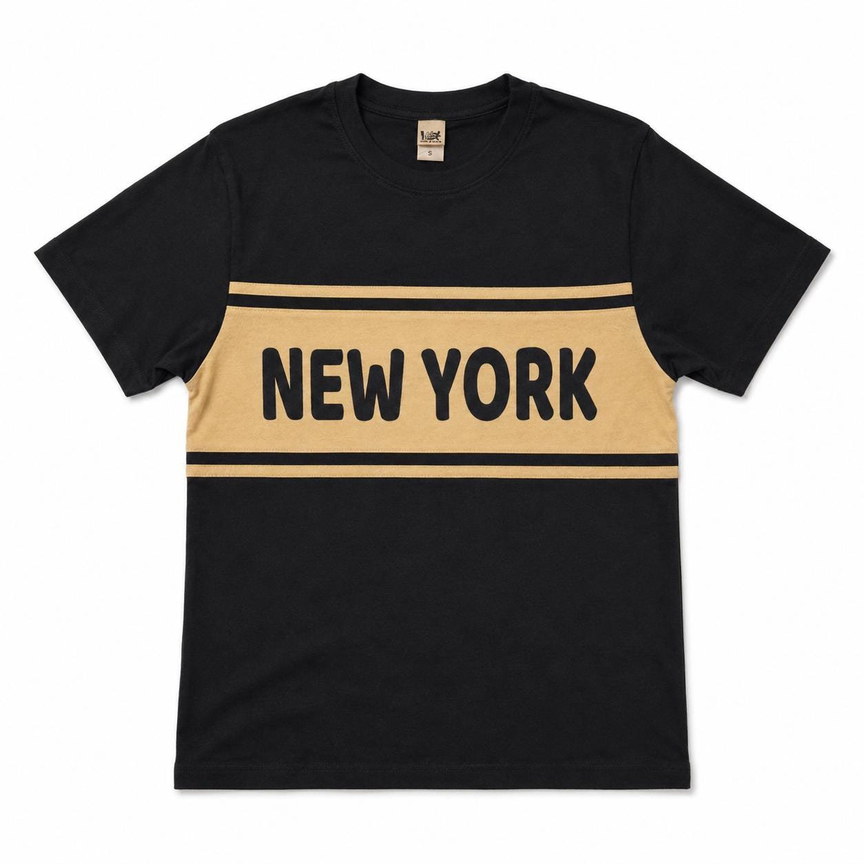 New York Retro Stripe Graphic T-Shirt, Men's Casual Streetwear Top