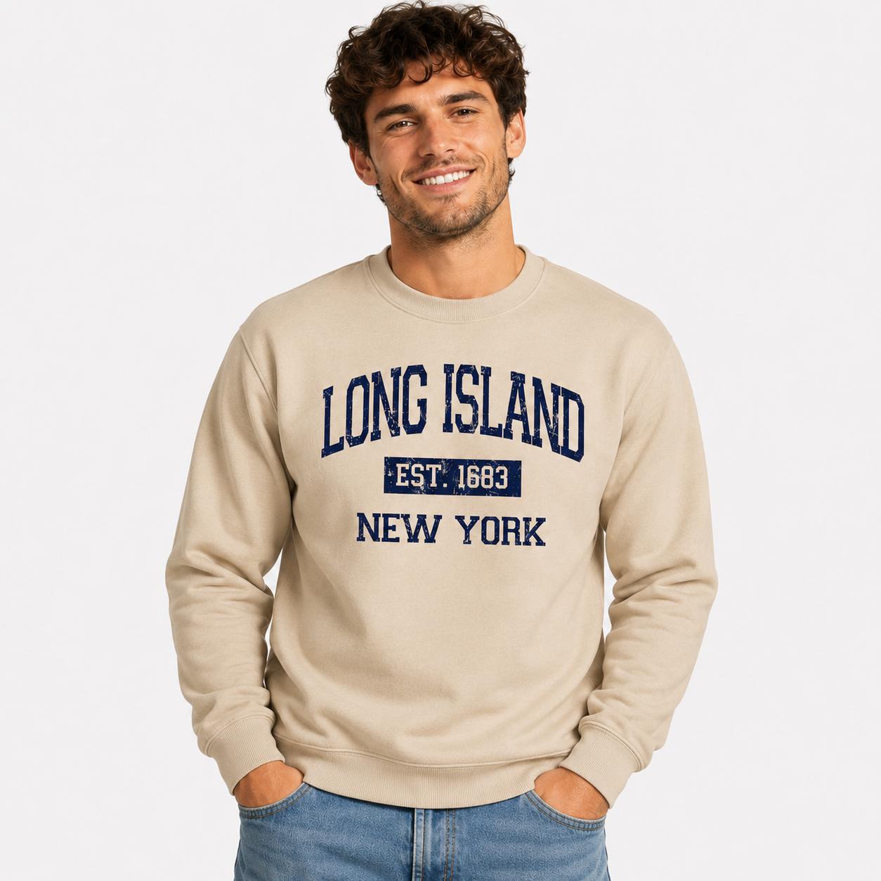 Long Island Est. 1683 Vintage Collegiate T-Shirt, Sweatshirt, Hoodie