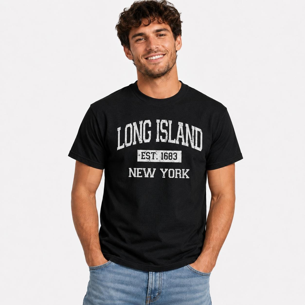 Long Island Est. 1683 Vintage Collegiate T-Shirt, Sweatshirt, Hoodie