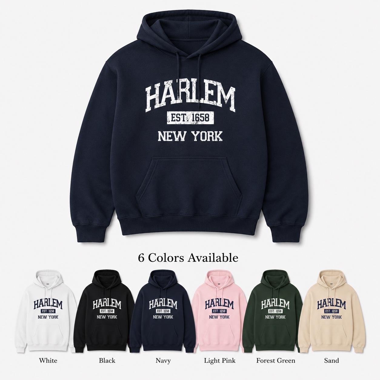 Harlem Est. 1658 Vintage Collegiate T-Shirt, Sweatshirt, Hoodie