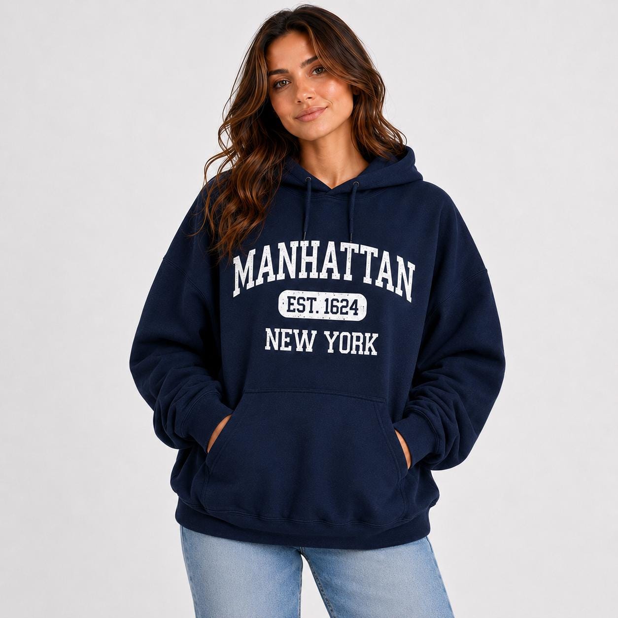 Manhattan Est. 1624 Vintage Collegiate T-Shirt, Sweatshirt, Hoodie