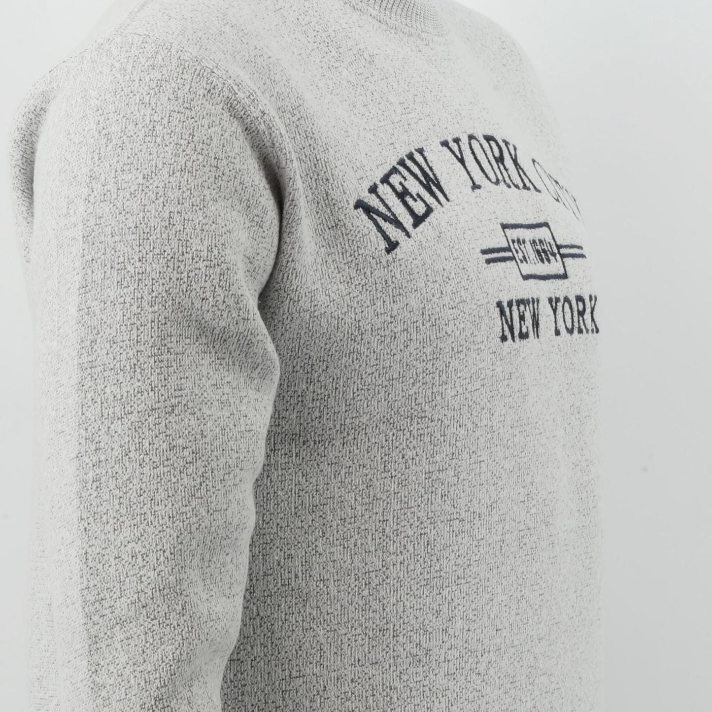 New York City Embroidered Crewneck Sweatshirt, Minimalist NYC Souvenir Pullover